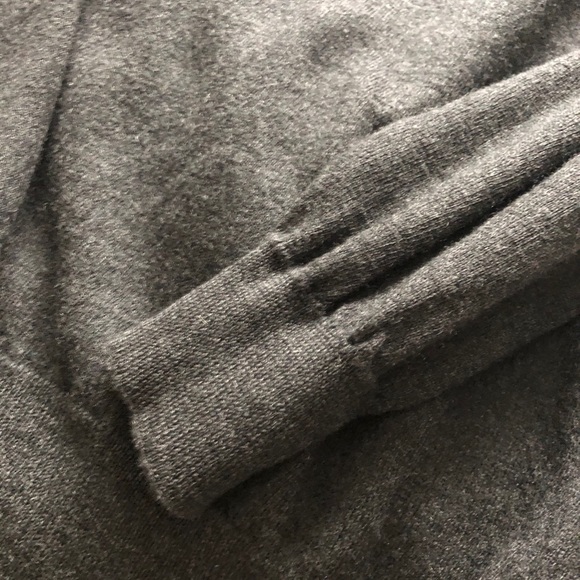 Dark grey wool collared sweater - Picture 3 of 3